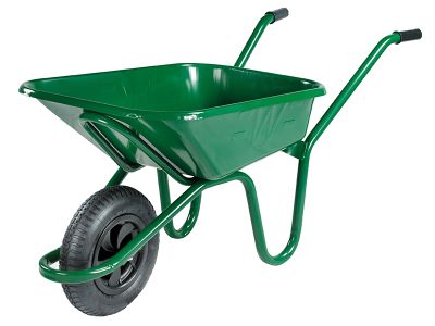 90L Green Heavy-Duty Endurance Wheelbarrow