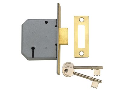 PM322 3 Lever Mortice Deadlock Polished Chrome 65mm 2.5in
