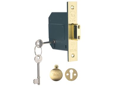 PM562 Hi-Security BS 5 Lever Mortice Deadlock 68mm 2.5in Polished Brass