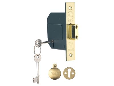 PM562 Hi-Security BS 5 Lever Mortice Deadlock 81mm 3in Polished Brass