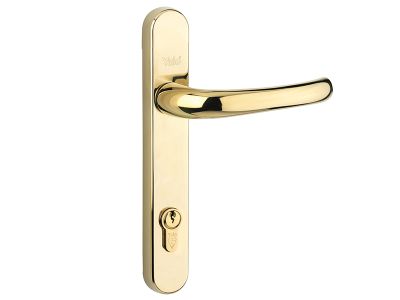 Retro Door Handle PVCu Polished PVD Gold Finish