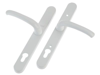 Retro Door Handle PVCu Polished PVD White Finish